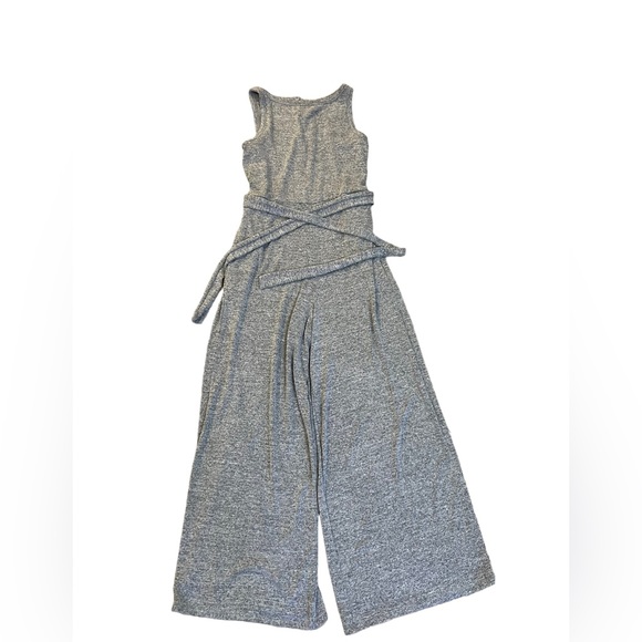 Gap soft spun grey marle women's sleeveless wide leg romper size M - Picture 1 of 9